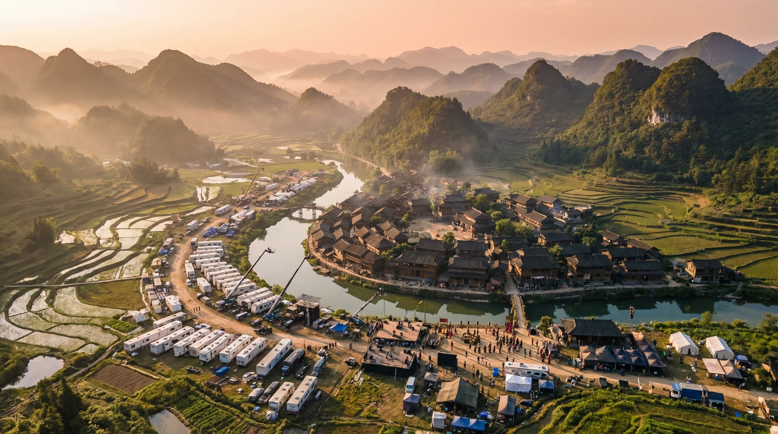 看片海角社区栏目航拍外景拍摄基地全景