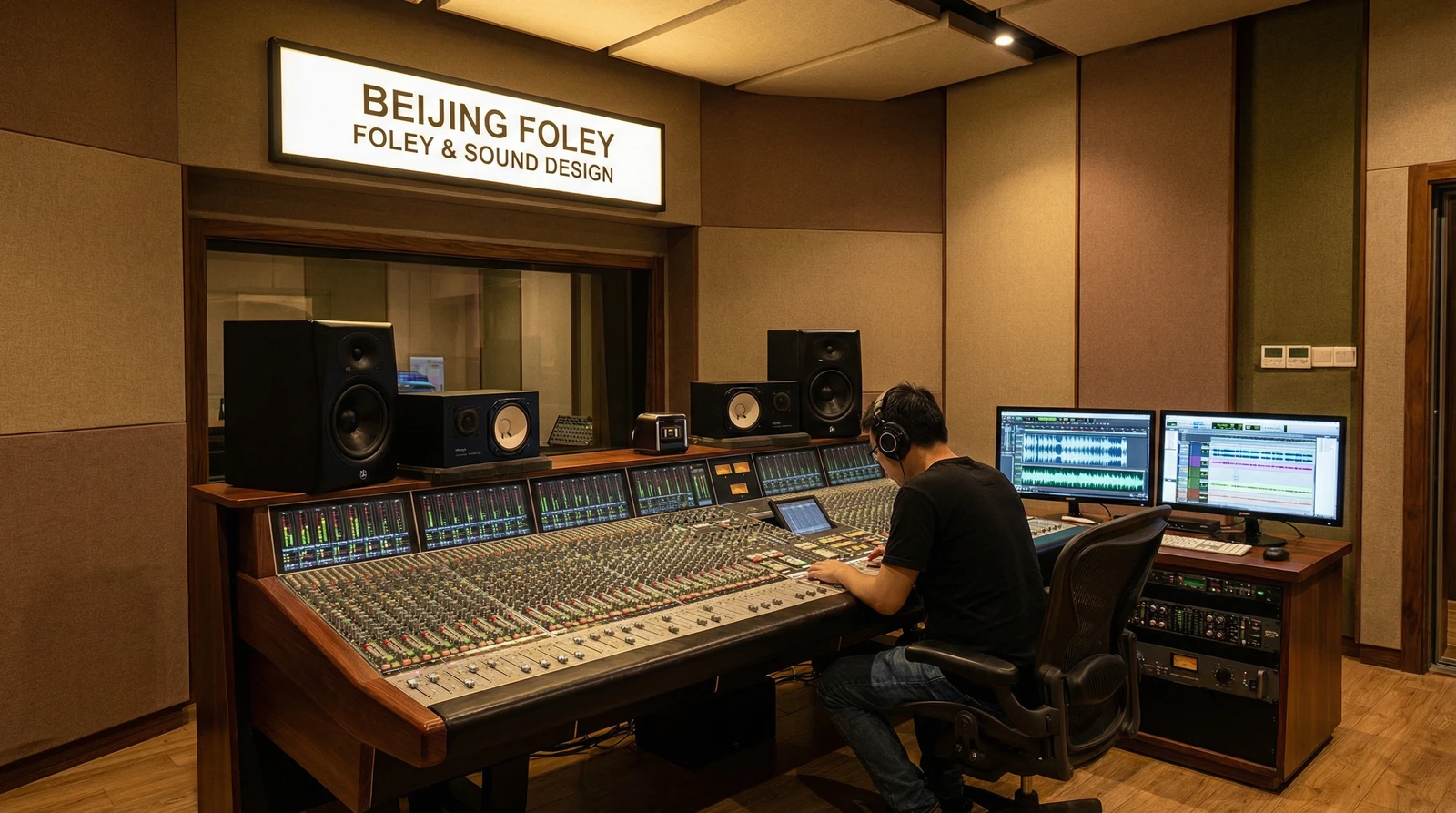 看片专业录音棚音效制作现场